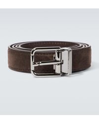 Dolce & Gabbana - 25Mm Suede Belt - Lyst