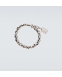 Saint Laurent - Bracciale A Catena Con Logo - Lyst