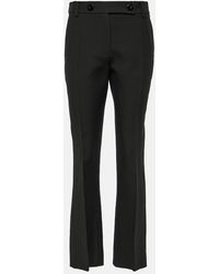Valentino - Crepe Couture Mid-Rise Straight Pants - Lyst