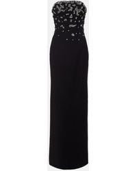 Marmar Halim - Sequined Crepe Bustier Gown - Lyst
