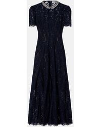 Self-Portrait - Embellished Lace Midi Dress - Lyst