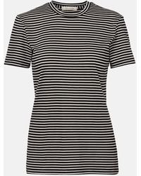 Nili Lotan - Lana Striped Cotton-Blend T-Shirt - Lyst