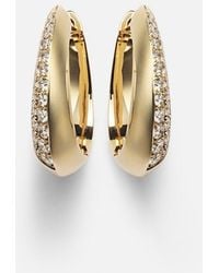 Anita Ko - 18Kt Hoop Earrings With Diamonds - Lyst