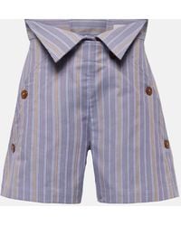 Vivienne Westwood - W Cj Striped High-rise Cotton Shorts - Lyst