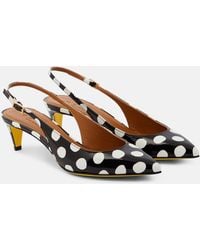 Marni - Slingback-Pumps aus Lackleder - Lyst