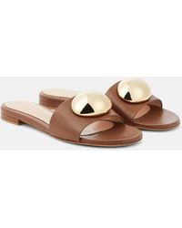 Gianvito Rossi - Sphera Embellished Leather Mules - Lyst