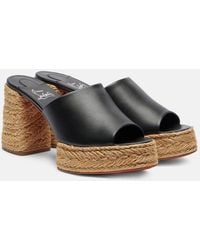 Christian Louboutin - Calakala 85 Leather Platform Mules - Lyst