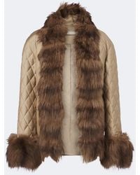 JACQUES WEI - Steppjacke Mit Shearling - Lyst