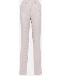 Alessandra Rich - Sequined Mid-rise Straight Pants - Lyst