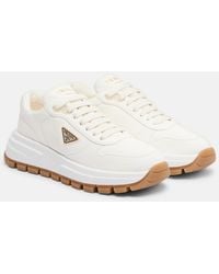 Prada - Prax 01 Leather Sneakers - Lyst