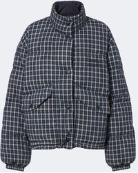 Miu Miu - Reversible Checked Cotton Flannel Down Jacket - Lyst