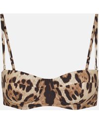 Dolce & Gabbana - Haut de bikini a motif leopard - Lyst