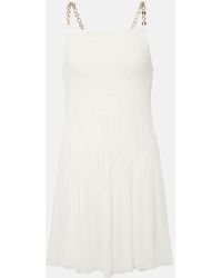 Rabanne - Verziertes Minikleid Aus Einem Seidengemisch - Lyst