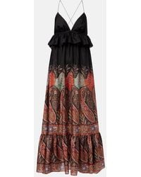 Zimmermann - Rhiannon Paisley Ruffled Silk Maxi Dress - Lyst