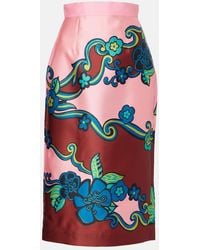 ALÉMAIS - Floral High-Rise Midi Skirt - Lyst