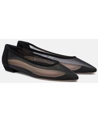 Gianvito Rossi - Sheer Organza Ballet Flats - Lyst