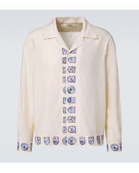 Bode - Ski Season Printed Cotton And Silk Shirt - Lyst