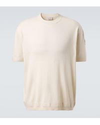 Moncler - Silk And Cotton T-Shirt - Lyst