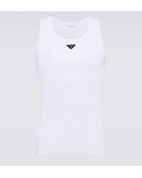 Prada - Top Aus Baumwolle - Lyst