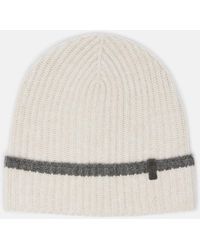 Brunello Cucinelli - Contrast Cashmere Beanie - Lyst