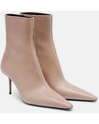 Saint Laurent - Ashley 75 Leather Ankle Boots - Lyst