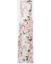 Oscar de la Renta - Vestido De Fiesta De Encaje Guipur Floral - Lyst