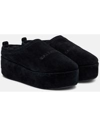 Balenciaga - Alaska Suede Platform Mules - Lyst