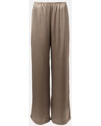 Leset - Barb Satin Wide-Leg Pants - Lyst