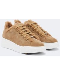 Max Mara - Suede Low-Top Sneakers - Lyst