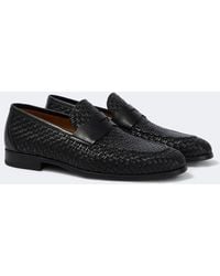 Magnanni - Heracio Woven Leather Penny Loafers - Lyst
