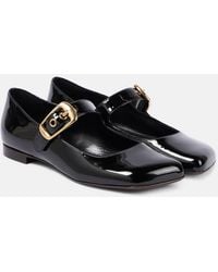 Chloé - Polly Patent Leather Mary Jane Flats - Lyst