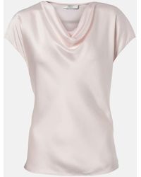 Vince - Draped Silk Satin Top - Lyst