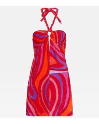 PUCCI - Marmo Embellished Cotton Terry Minidress - Lyst