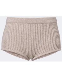 Magda Butrym - Ribbed-Knit Wool Shorts - Lyst