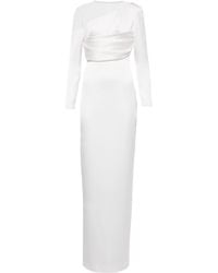 Rasario - Bridal Lace And Satin Maxi Dress - Lyst