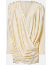 Stella McCartney - Draped Satin Minidress - Lyst