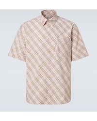 Burberry - Camisa Bowling Check De Algodon - Lyst