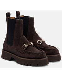 Gucci - Bottines Sylke En Daim - Lyst