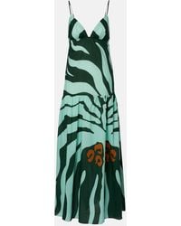 Johanna Ortiz - Zea Palm Cotton Poplin Maxi Dress - Lyst