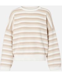 Brunello Cucinelli - Striped Cotton Sweater - Lyst