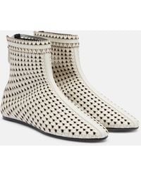 Isabel Marant - Ferix Laser-Cut Leather Ankle Boots - Lyst