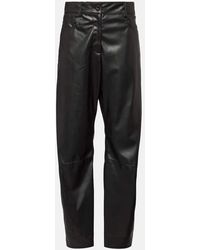 Stella McCartney - High-rise Faux Leather Straight Pants - Lyst