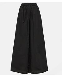Max Mara - Navigli High-rise Cotton Wide-leg Pants - Lyst