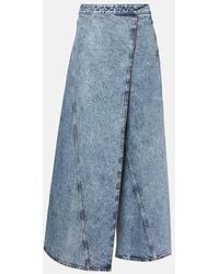 Alaïa - Wide-Leg Wrap Jeans - Lyst