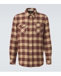 God's True Cashmere - Plaid Cashmere Shirt With Sunstone - Lyst