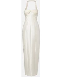 Danielle Frankel - Bridal Lette Wool And Silk Bustier Gown - Lyst
