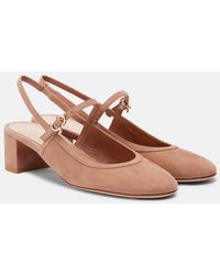 Gianvito Rossi - 45 Suede Slingback Pumps - Lyst