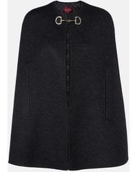 Gucci - Caban Horsebit Wool Cape - Lyst
