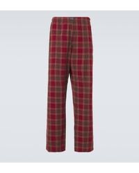 ERL - Plaid Cotton Straight Pants - Lyst