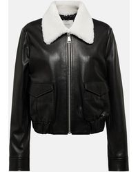 Dorothee Schumacher - Shearling-trimmed Leather Jacket - Lyst